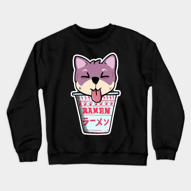 Ramen Dog Crewneck Sweatshirt by blimdesigns